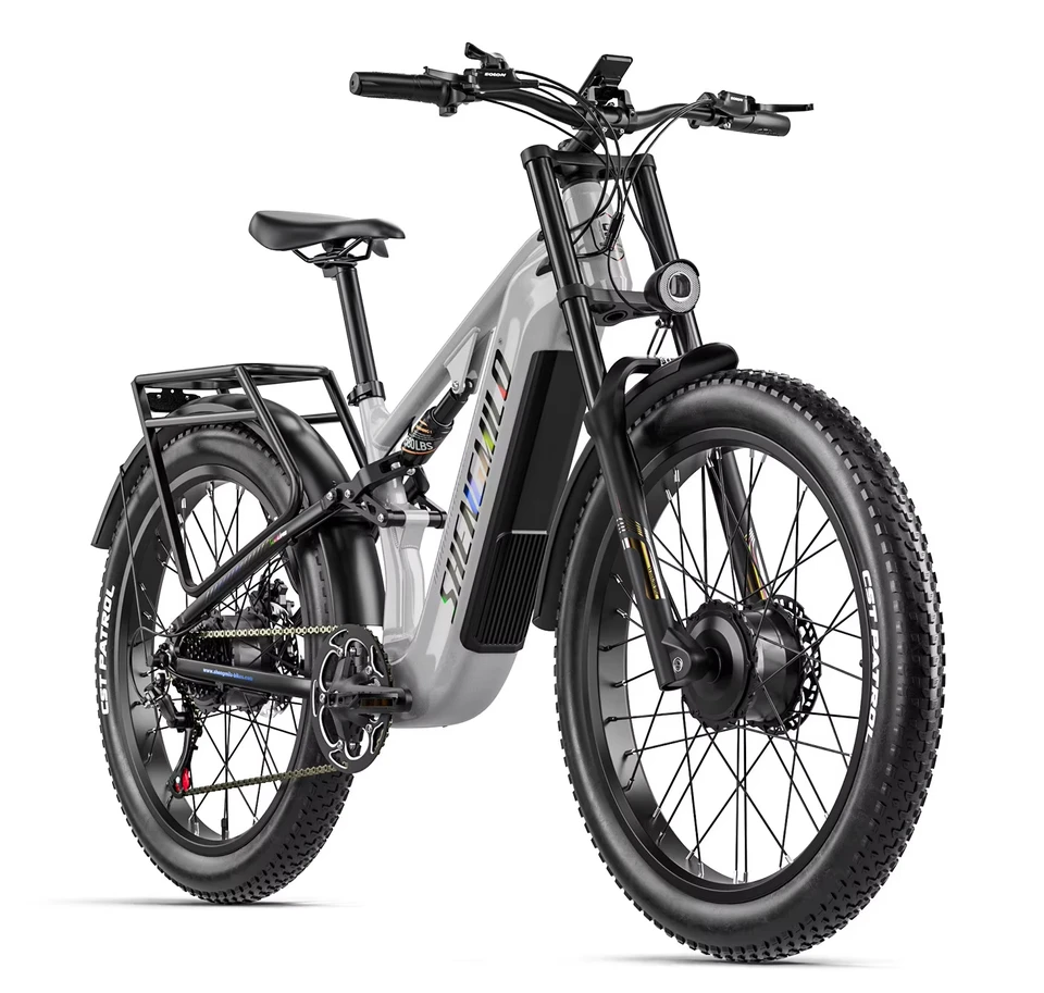 Electric bicycle Dual motor 2000W 48V 25AH Lithium battery hydraulic brake E-bike 26 inch fat tires off-road Electric bike image 2