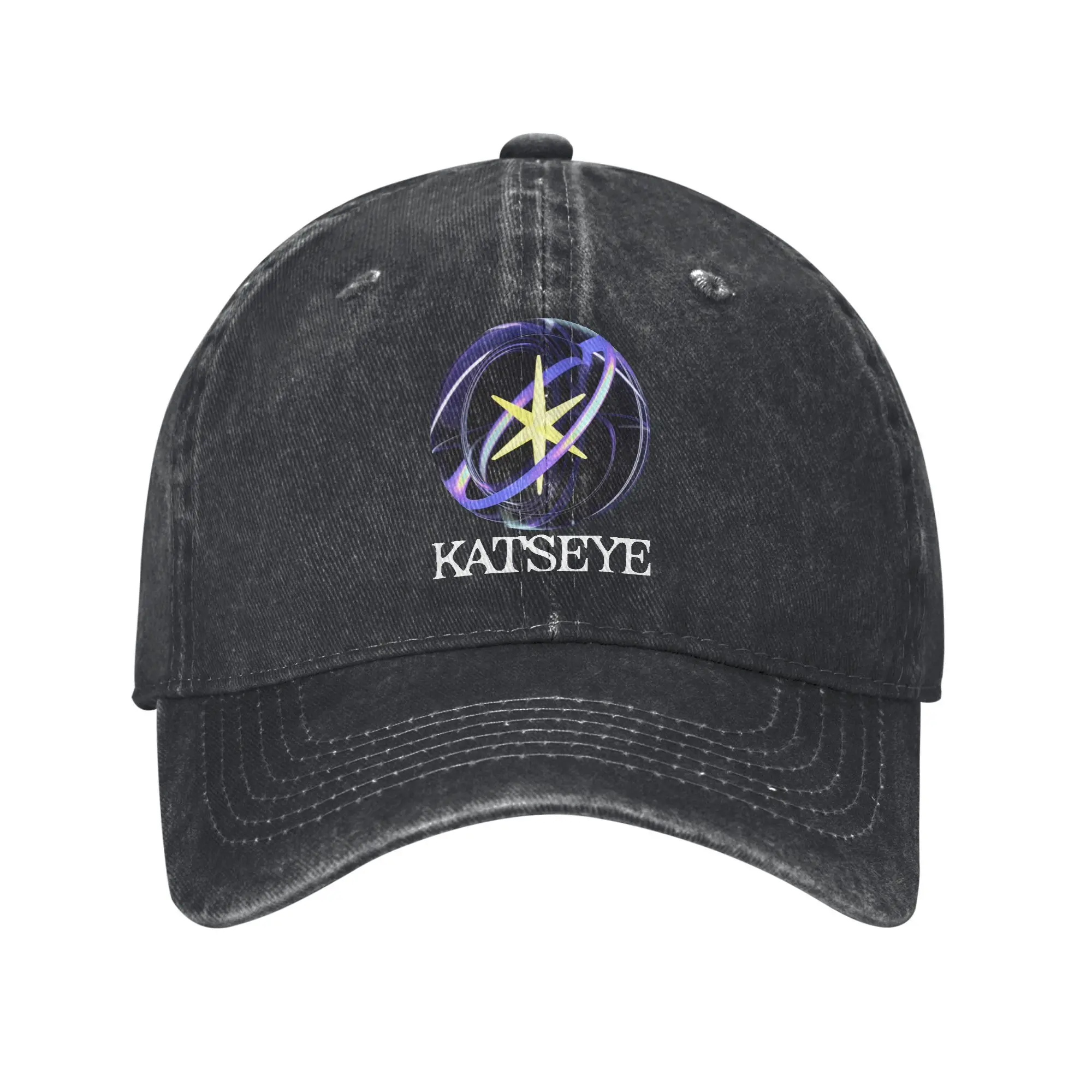 

Washed Baseball Cap Katseye Cover Logo Summer Hip Hop Hats For Female Male Stylish Hiking Fishing Sun Baseball Caps