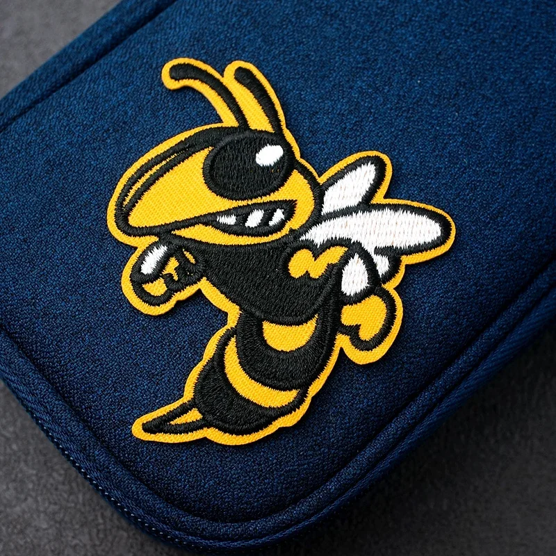 Honeybee Size:6.4x7.5cm Patch for Clothing Iron on Embroidered Sew Applique Cute Fabric Badge DIY Apparel Accessories