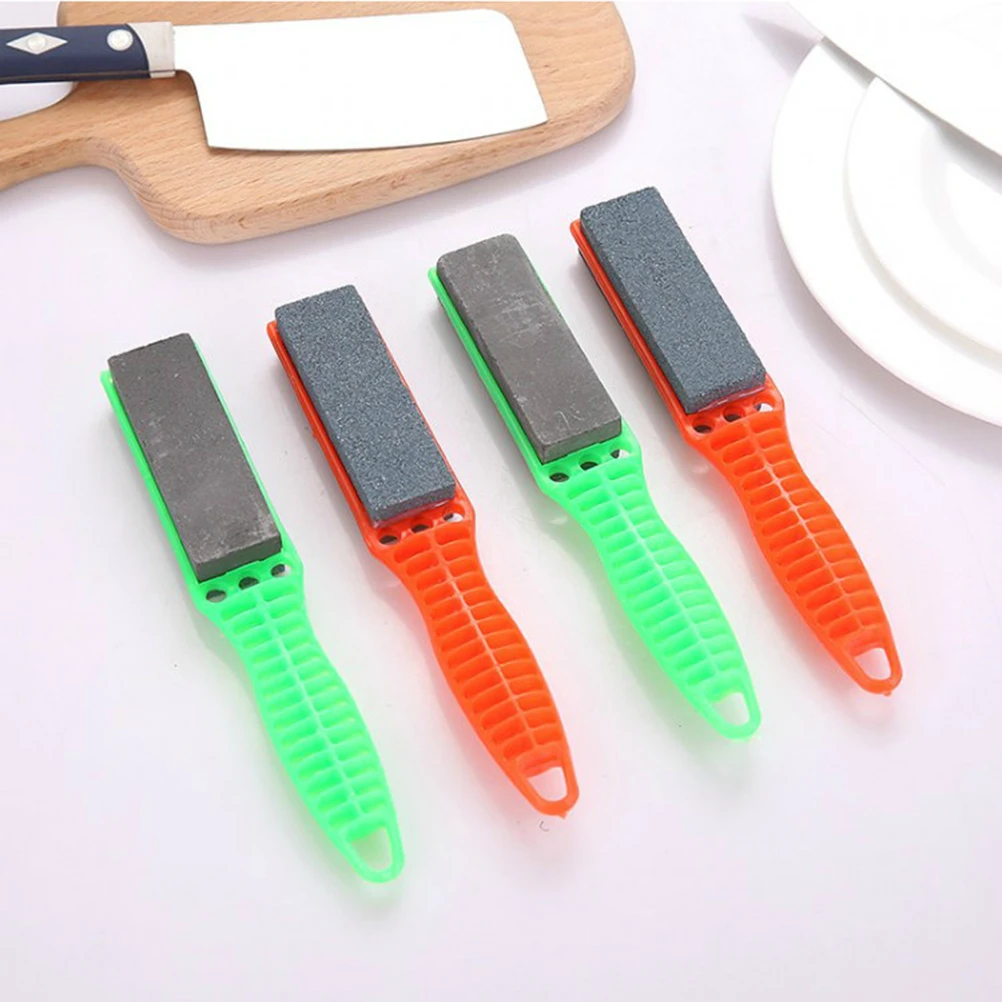 4pcs Double Sided Durable Sharpening Stone For Kitchen Tools Long Lasting Abrasive Honing Stone Scissors Sharpener