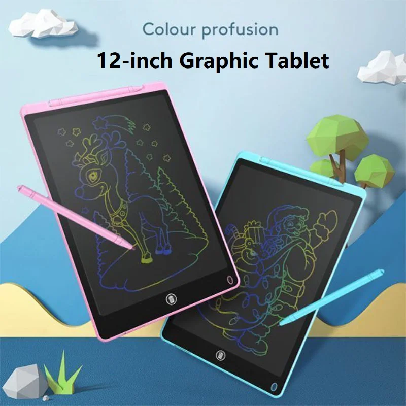 12 Inch Lcd Tablet for Drawing Writing Board Tablet Graphic Designs Child Drawing Tablet Children Kids Magic Electronic Notebook