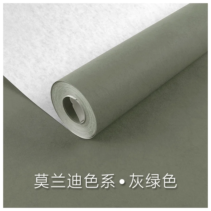 موراندي اللون رمادي أخضر خمر الأخضر خلفية غرفة المعيشة الشمال بلون غرفة نوم ميزة جدار ورق حائط من القماش غير المنسوج