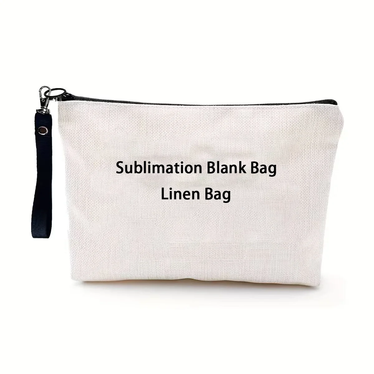 Sublimation Blank Makeup Bag Pouch Polyester Cosmetic Bags with Wristband Sunglasses Sunscreen Storage Bags for Custom Logo