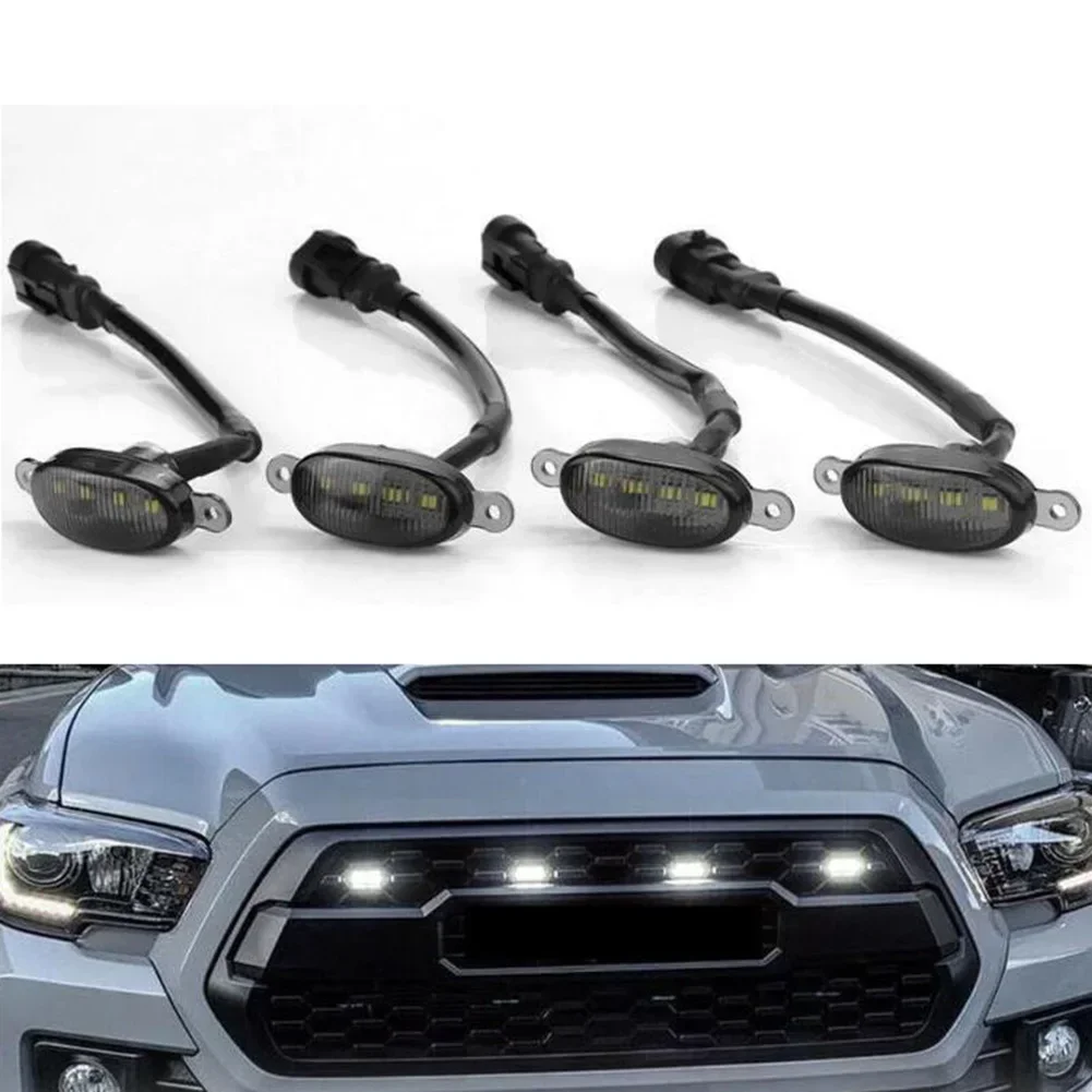 4pcs/set LED Front Grille Lighting For Jeep Grand Cherokee 2003-2021 Front Grille LED Light Raptor Style Grille Light NEW