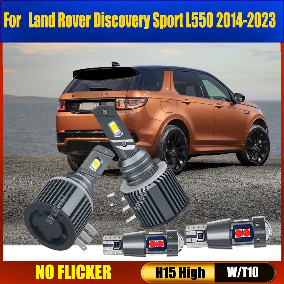

4Pcs 360W High Power H15 Car LED Headlights DRL Bulbs 501 Side Light For Land Rover Discovery Sport L550 2014-2021 2022 2023