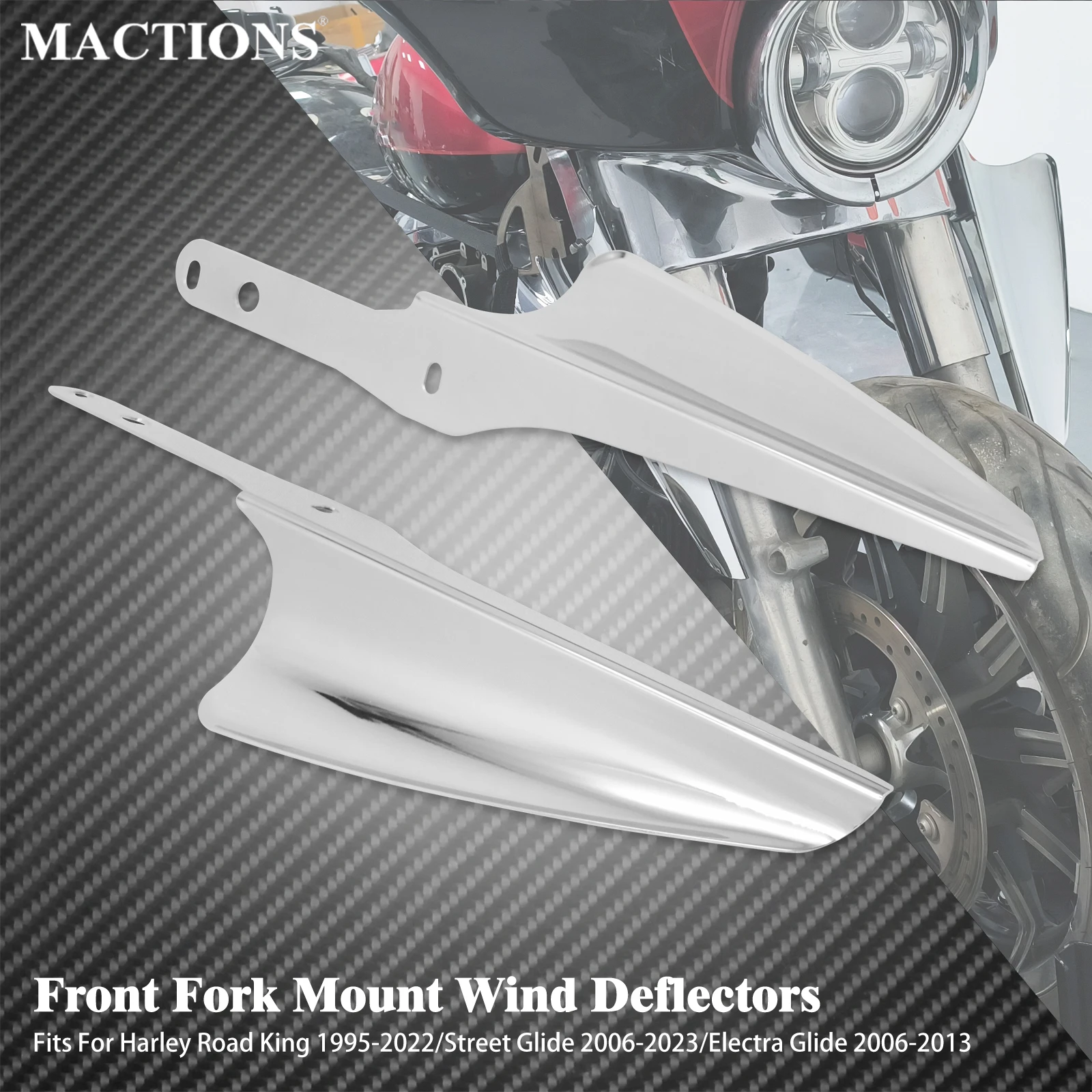 Motorcycle Front Fork Mount Fairing Baffle Windshield Wind Deflectors For Harley Touring 1995-2022 Street Glide Road King FLHR