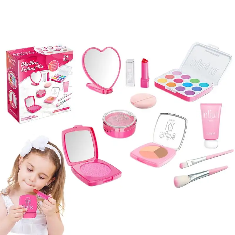 Kid Makeup Set Fake Cosmetic Toy Sets For Children Fake Kids Pretend Play Makeup Kit Safe Pretend Cosmetic Kits For Playing And