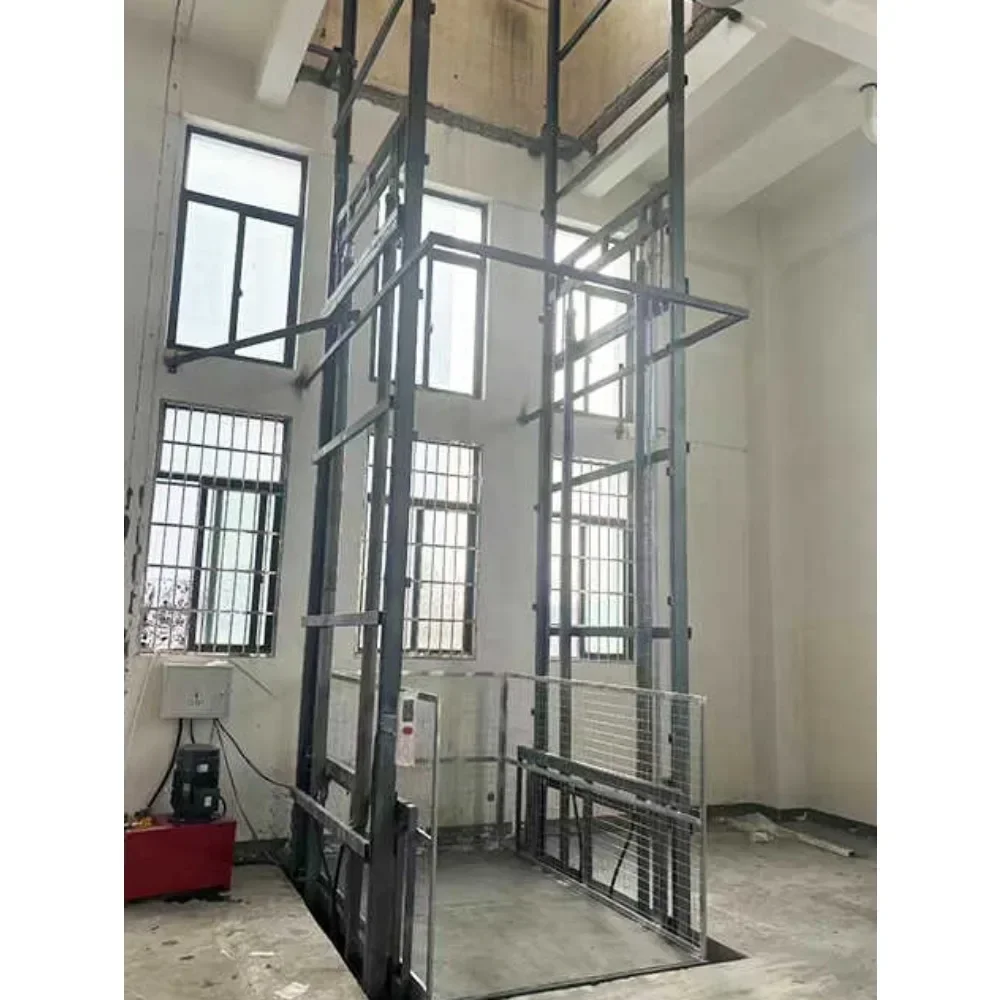 Fixed rail lifting platform hydraulic hoist lift home elevator food delivery machine