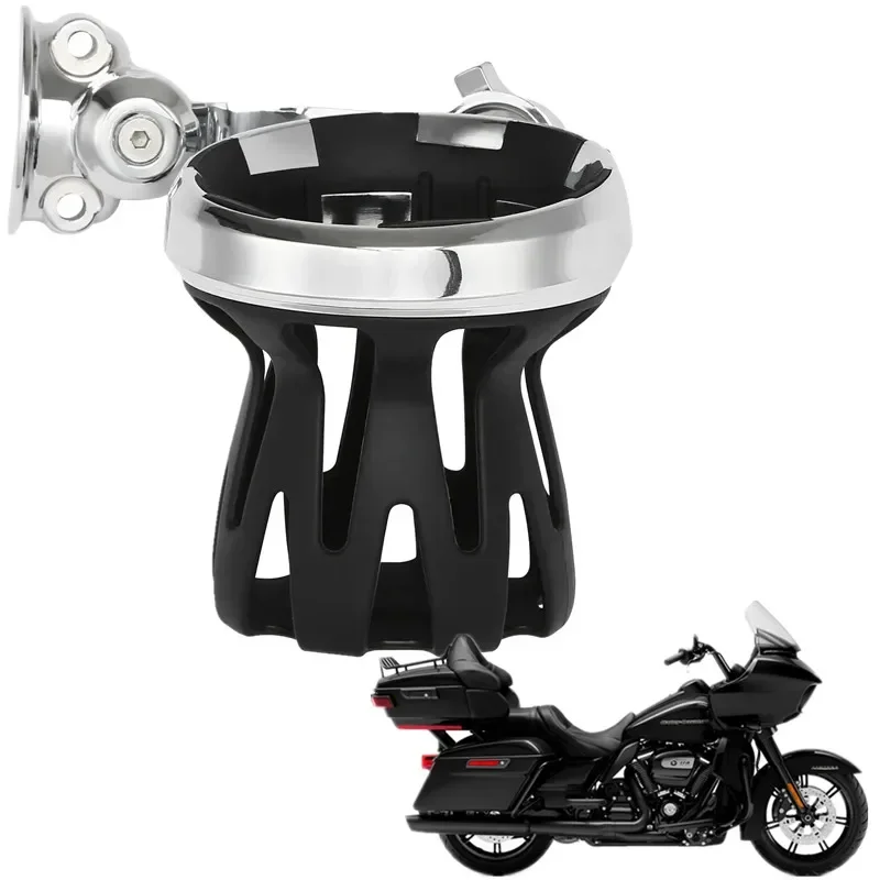 For Harley Touring models Motorcycle Parts Universal Handlebar Mount Drink Cup Bottle Holder