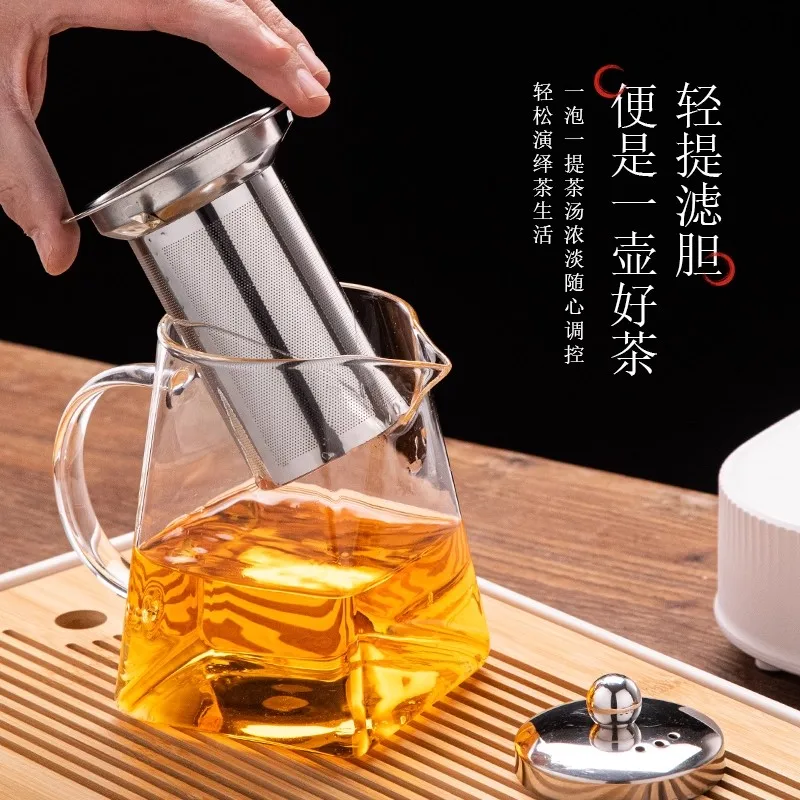 Glass Teapot with Infuser Tea Set Kettle Maker Infusers Jug Teaware Kitchen Dining Bar Home Tea Kit Glass Teapot Samovar