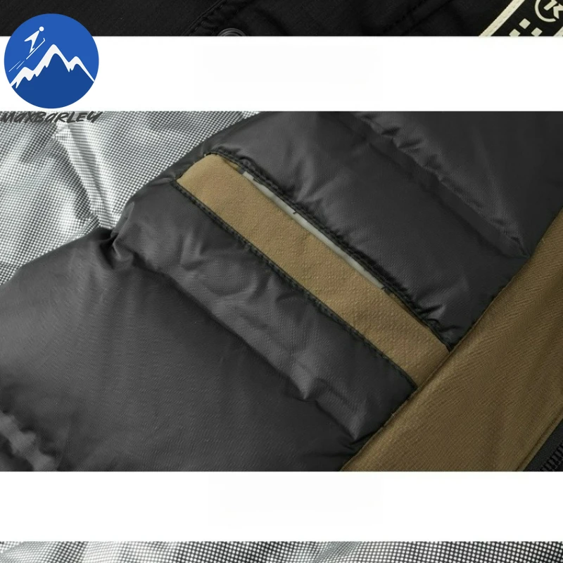 Maxbarley 2026 الرجال سترة طويلة أسفل الشتاء المشي لمسافات طويلة التزلج مقنعين الأبيض بطة أسفل معطف دافئ العصرية سميكة عالية الانتفاخ سترة منفوخة
