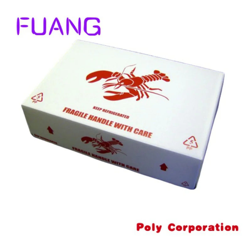 Custom  Customized Seafood Products Frozen Fish Shrimp Meat Products Coroplast Packaging Boxes