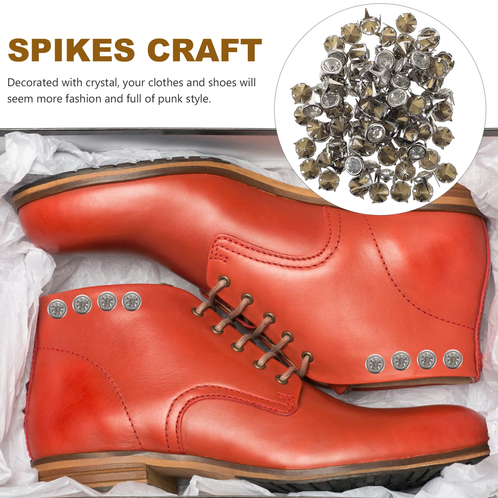 100 قطعة المسامير الزخرفية الكريستال سبيكة ترصيع مثالية DIY بها بنفسك أكياس الأحذية السترات حجر الراين مسمار ترصيع المياه الحفر الملحقات
