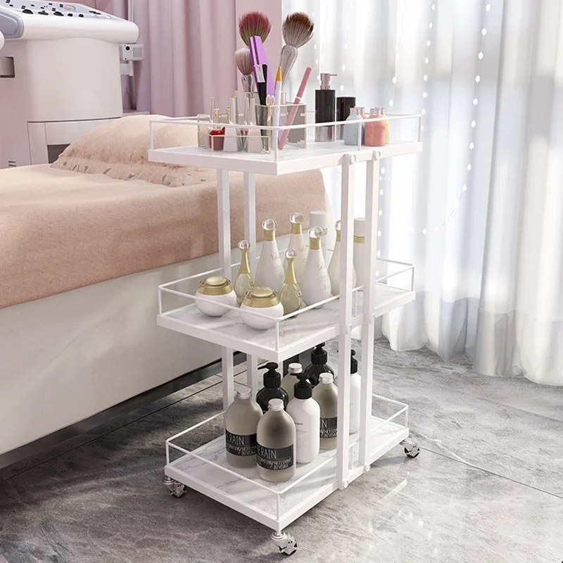 Trolley Beauty Salon Dedicated Storage Rack Nail Art Tattoo Luxury Hair Salon Multi-level Mobile Salon Furniture