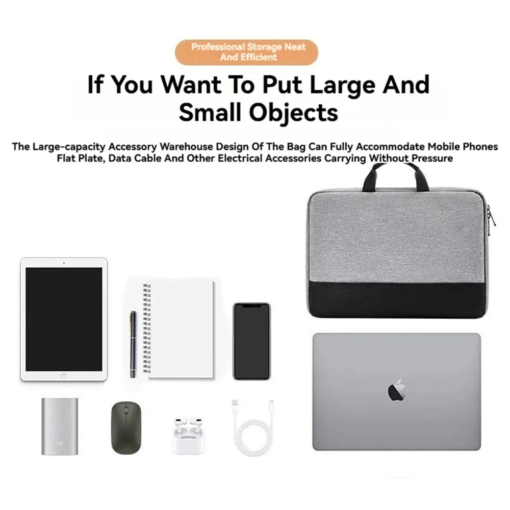 Laptop Bag For Macbook Air Pro 16 Case 13.3 14 15.6 17.3 Inch Notebook Computer Shoulder Handbag Men Women Waterproof Briefcase