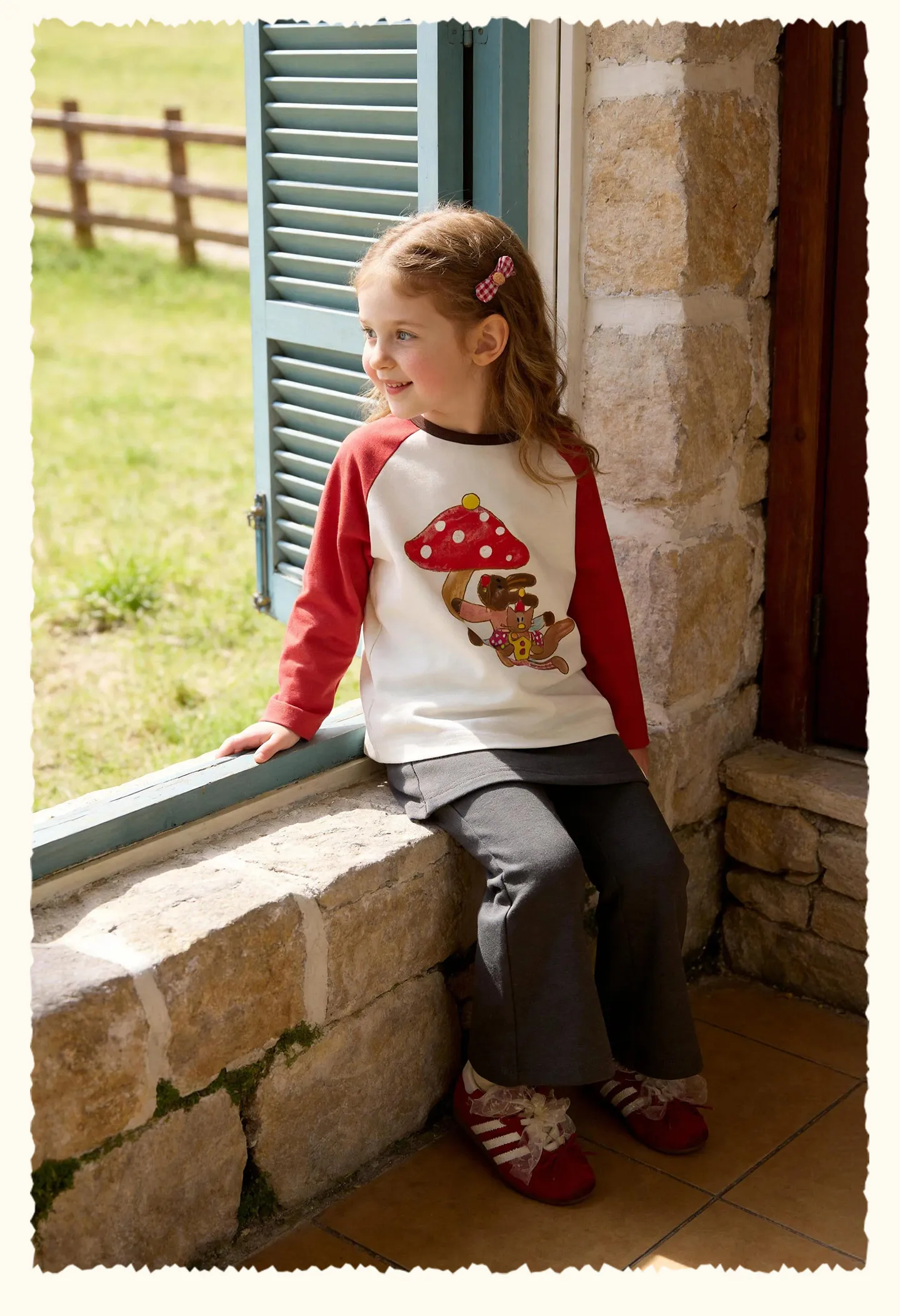 Amila 2026 Herbst Neues Stylisches und Bequemes Kinder-T-Shirt mit Niedlichem Patchwork-Farbblock und Kreativem Musterdesign Langarm – Detail 22