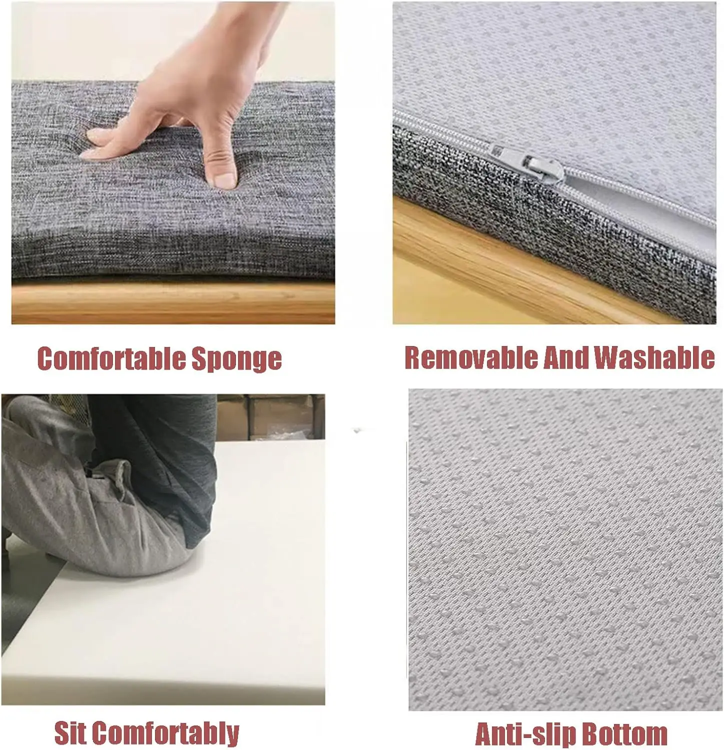 Custom 3cm Single Piping Bench Cushions Chair Seat Sofa Pillow Bay Window Cushion Cushions for Garden Bench Seat Swing Backseat