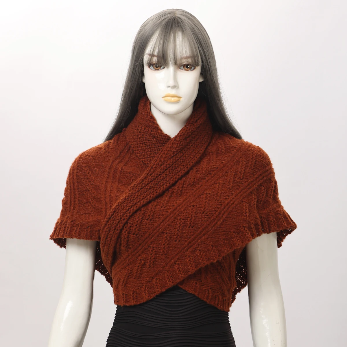 Pirate Scarf for Women Vintage Highlands Shawl Cowl Wrap Knit Shoulder Warmer Triangle Sweater Wrap Scarf