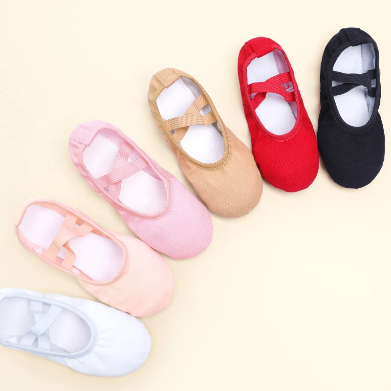 Ballet Shoes for Girls Kids Dance Slippers Classic Split-Sole Soft Leather Ballerina Boys Women Belly Gym Yoga Dance Shoes