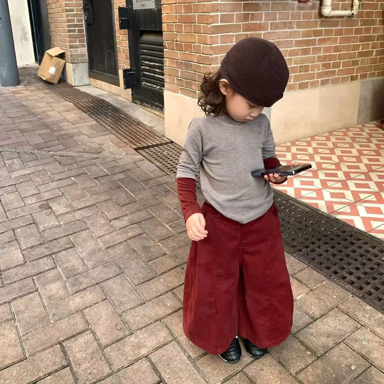 Baby Girl Set Spring and Autumn Children's Long Sleeve T-shirt+Wide Leg Pants 2-piece Set