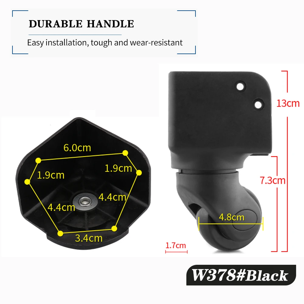 HANLUOKE W378 sostituzione della ruota della valigia 360 ° ruota universale Trolley da viaggio caso di imbarco riparazione rullo silenzioso di alta qualità