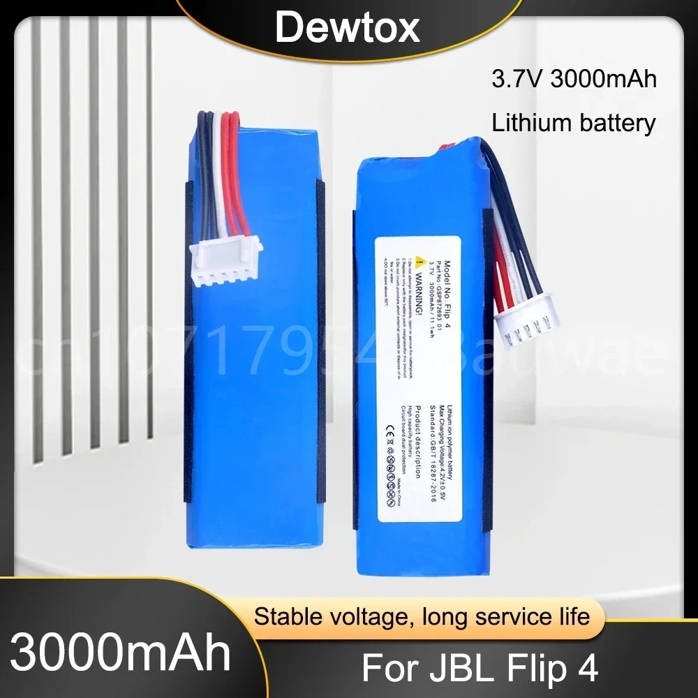 

3.7V 3000mAh GSP872693 01 Replacement Battery for JBL Flip 4 Flip 4 Special Edition Batteries Speaker Battery