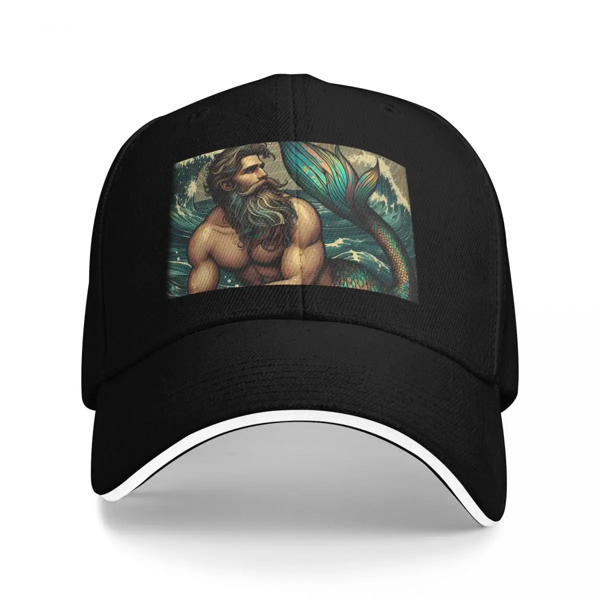 iridescent merman Baseball Cap beach hat fun hats Military Tactical Cap Man Women's