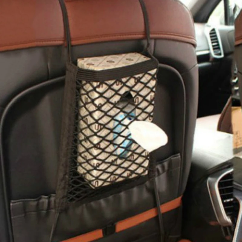 1PC Car Storage Net Bag Between Seats Car Styling Storage Bag Elastic Mesh Net Organizer Auto Accessories