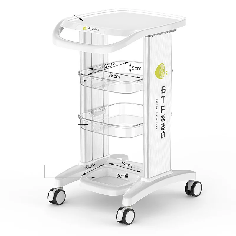 Clinical Service Cart Wheels Small Beauty Salon Trolley Serving Decor Furniture Barber Station Tray Rollwagen Spa Furniture