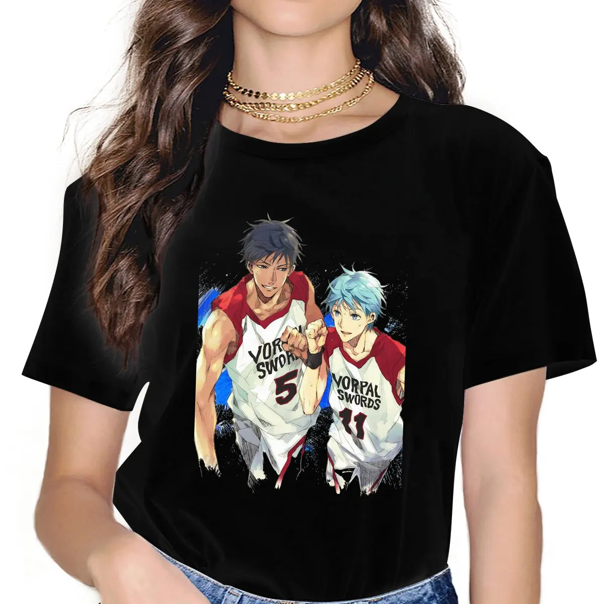 Good Players Female Shirts Kuroko No Basket Sports Anime Series Oversized Vintage Women Clothing Harajuku Casual Feminine Blusas