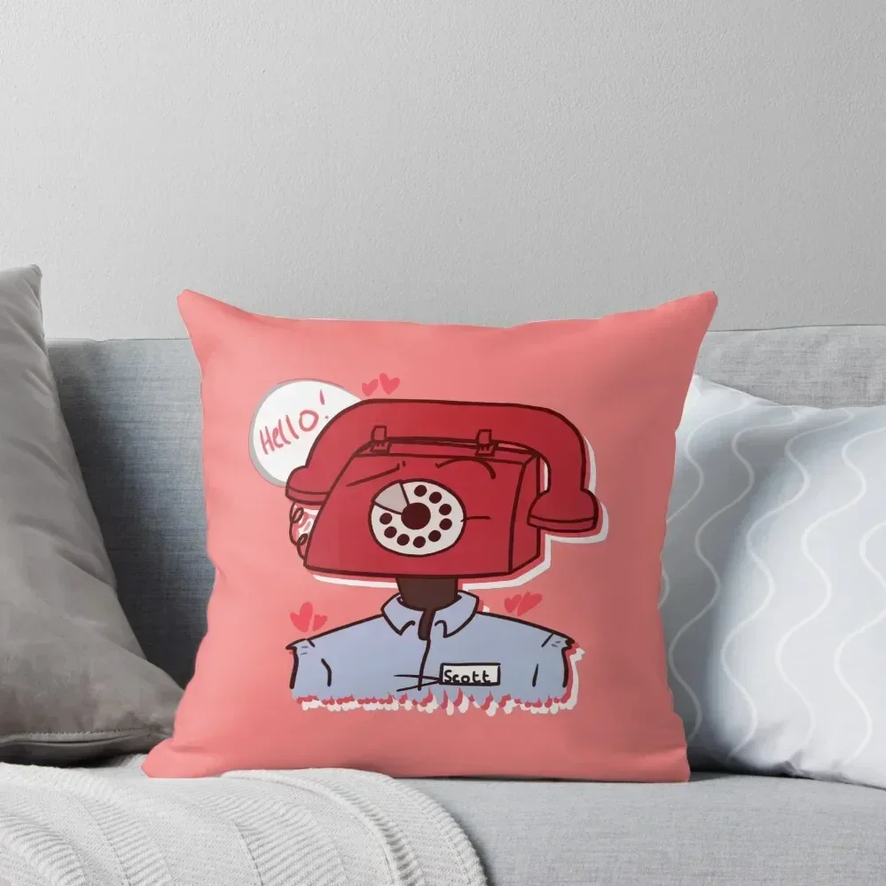 Phone Guy “Hello!” Throw Pillow Christmas Covers For Cushions Decorative Cushion Cover Embroidered Cushion Cover pillow