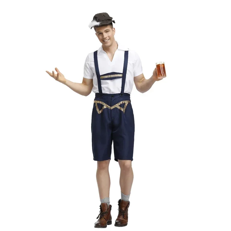 Costume dell'Oktoberfest Lederhosen Bavarese Oktoberfest Festival tedesco Birra Halloween per uomini Costumi di birra