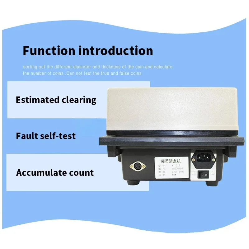 

Hot sales English Version Counting 1-9999 Preset Range Sorter Electronic Automatic Coin Counter 110V/220V YT-518/CS-200