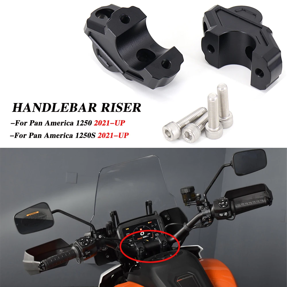 

New 2021 2022 For PAN AMERICA 1250 Special 1250S Handle Bar Riser Clamp Extend Handlebar Adapter Mount Pan America PA1250