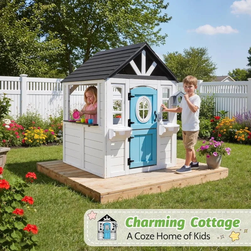 Wooden Kids Playhouse Cottage 2