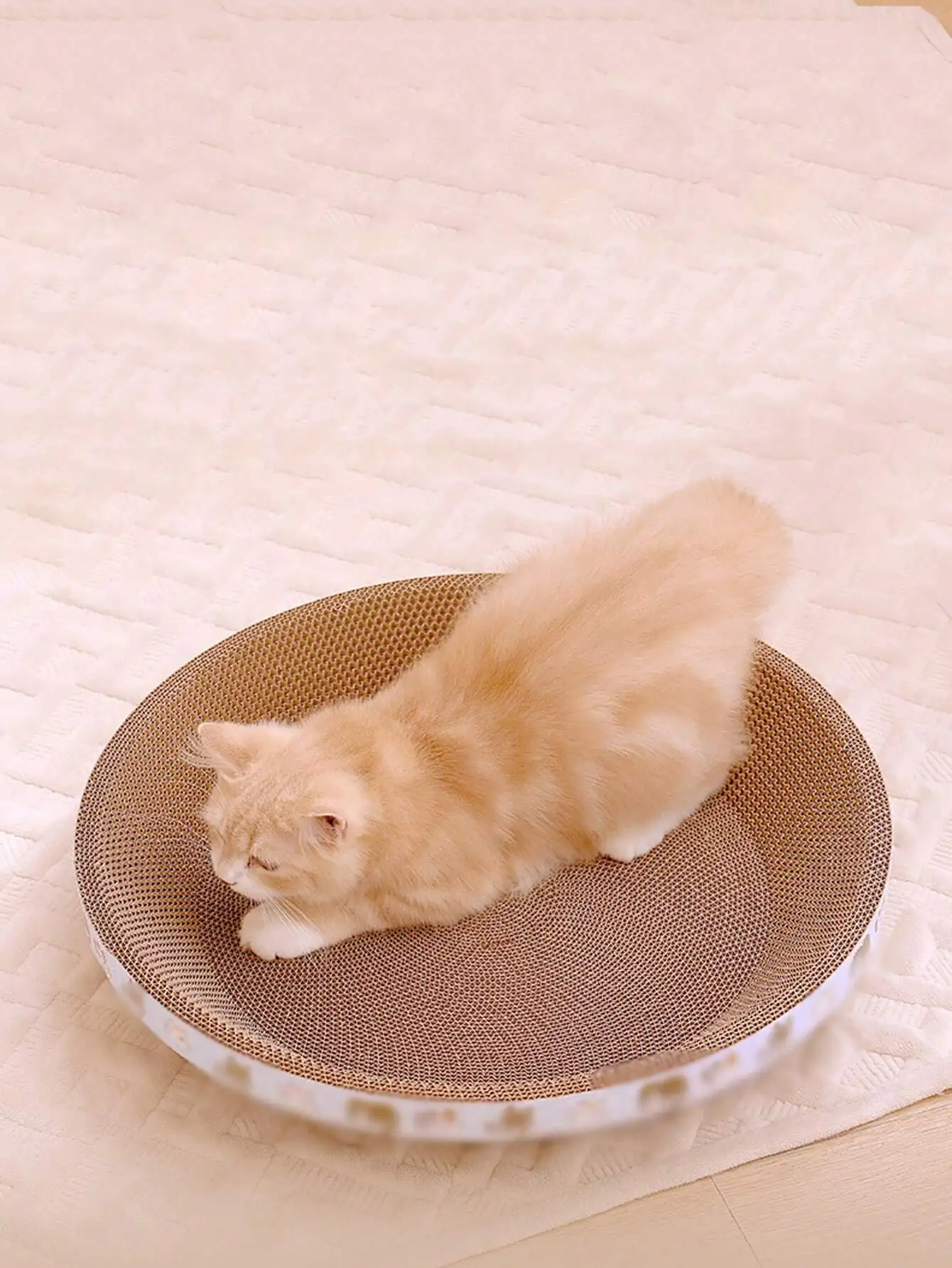 1pc Cat Scratcher Cardboard Toy With Corrugated Scratching Pad Interactive Cat Claw Protector Toy For  And Nails Grinding Cat To