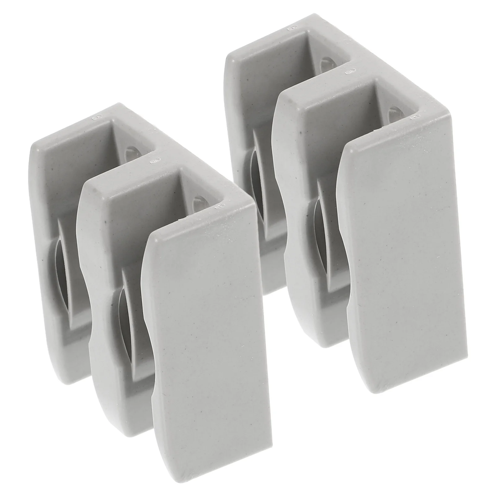 

2pcs Sliding Glass Bottom Guide Pp Material Durable Bathroom Door Stopper Smooth Easy Installation For Shower Room Track