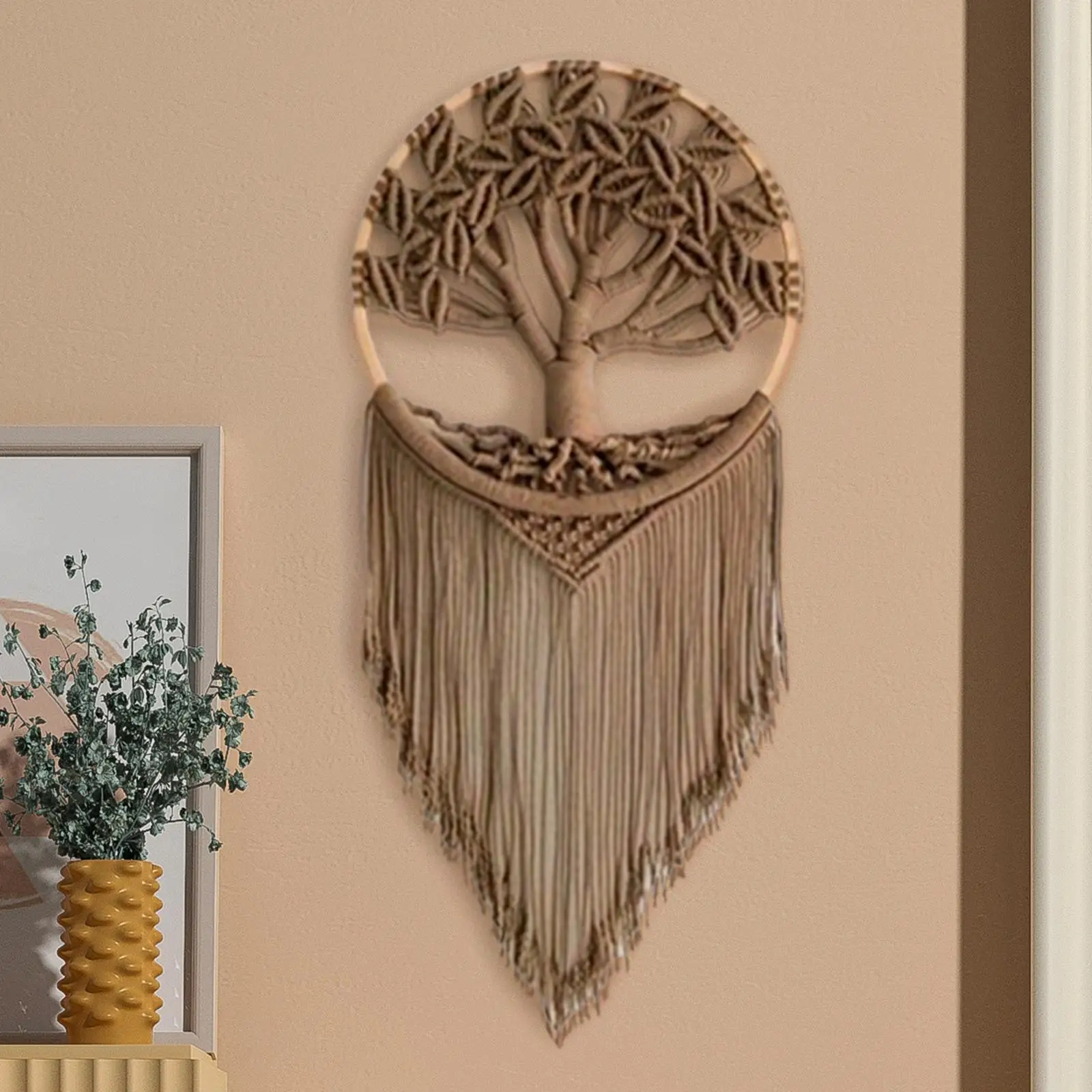 

Bohemian Tapestry Wall Decor Tree Macrame Wall Hanging Prop Party Fringe Boho Wall Decor Homestay Chic Backdrop Gift Ornament