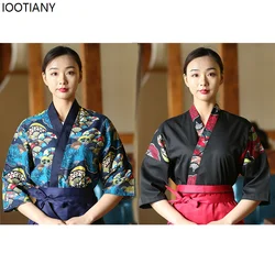 Unisex Japanese Sushi Chef Costume Restaurant Waiter Kimono Japanese And Korean Work Clothes High-end Dining Hall Chef Uniform
