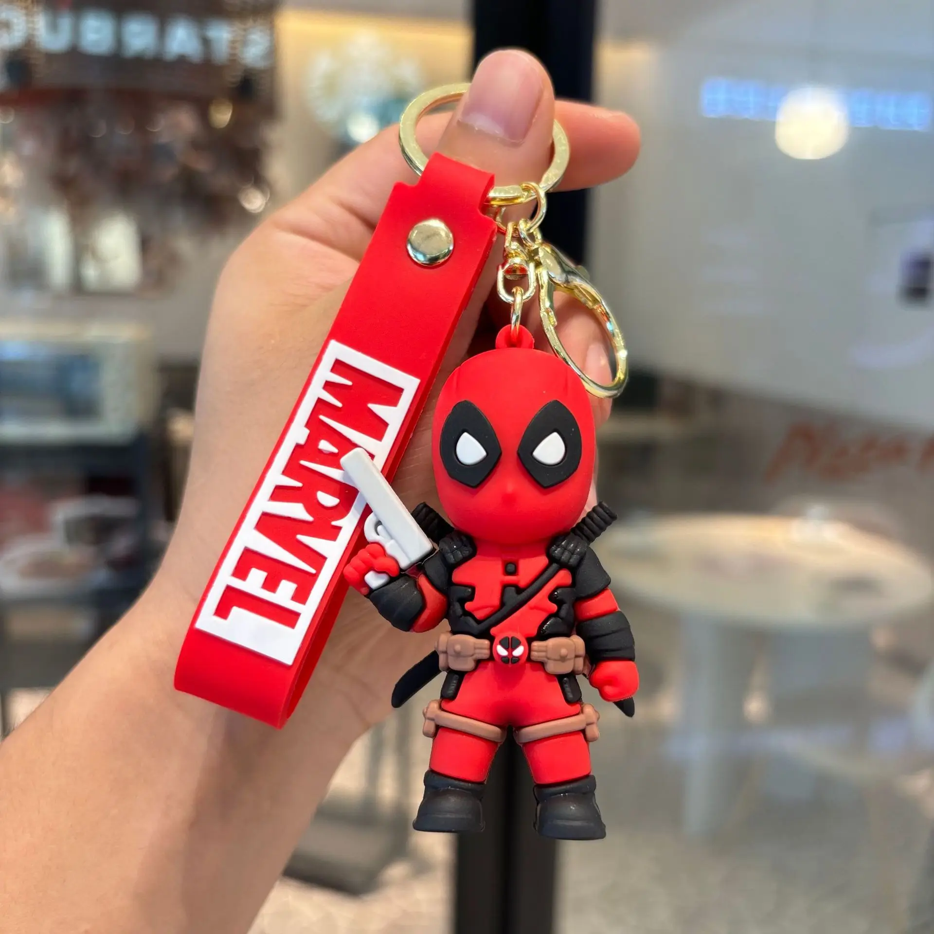 Marvel Deadpool & Wolverine Silcone Bag Pendant Keychains for Men Women Fans Keys Holder Keyring Ornament Gifts for Friends