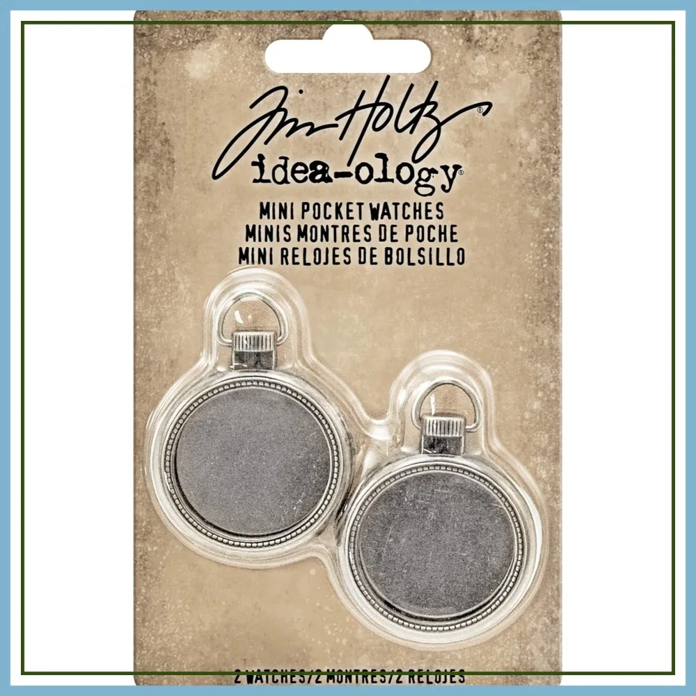 

Mini Pocket Watch Embellishments 2/Pack, Antique Nickel, Silver
