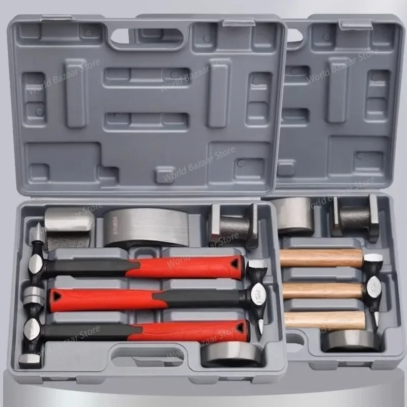 

7 sheet metal tools, car sheet metal hammer set, Thickened concave repair tools, Multifunctional flat head sheet metal tools