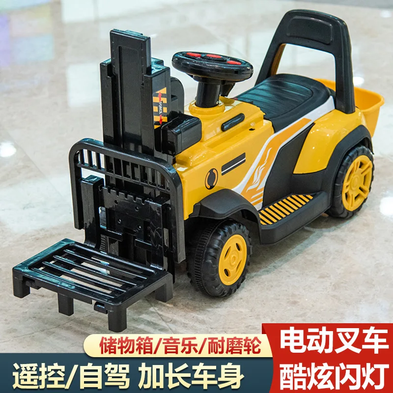 Mobile Forklift Children's Riding Toy Car Electric Remote Control Hook Machine Boys and Babies Large Project Riding Forklift