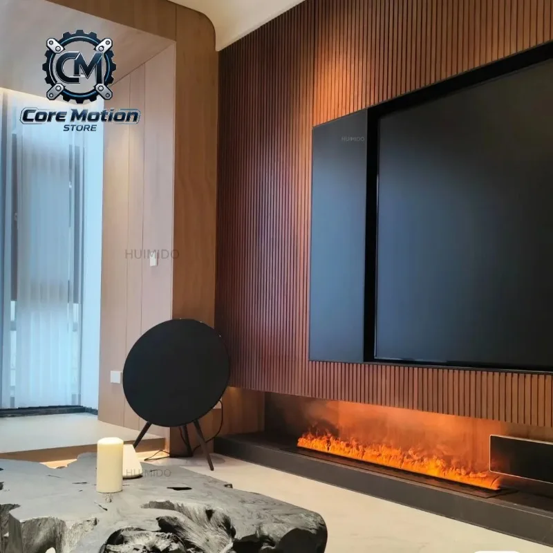 Smart WiFi APP Control Electric Fireplace W/Steam Humidifier, 7 Color LED Flame & 3D Vapor Effect - 1M/1.2M/1.5M