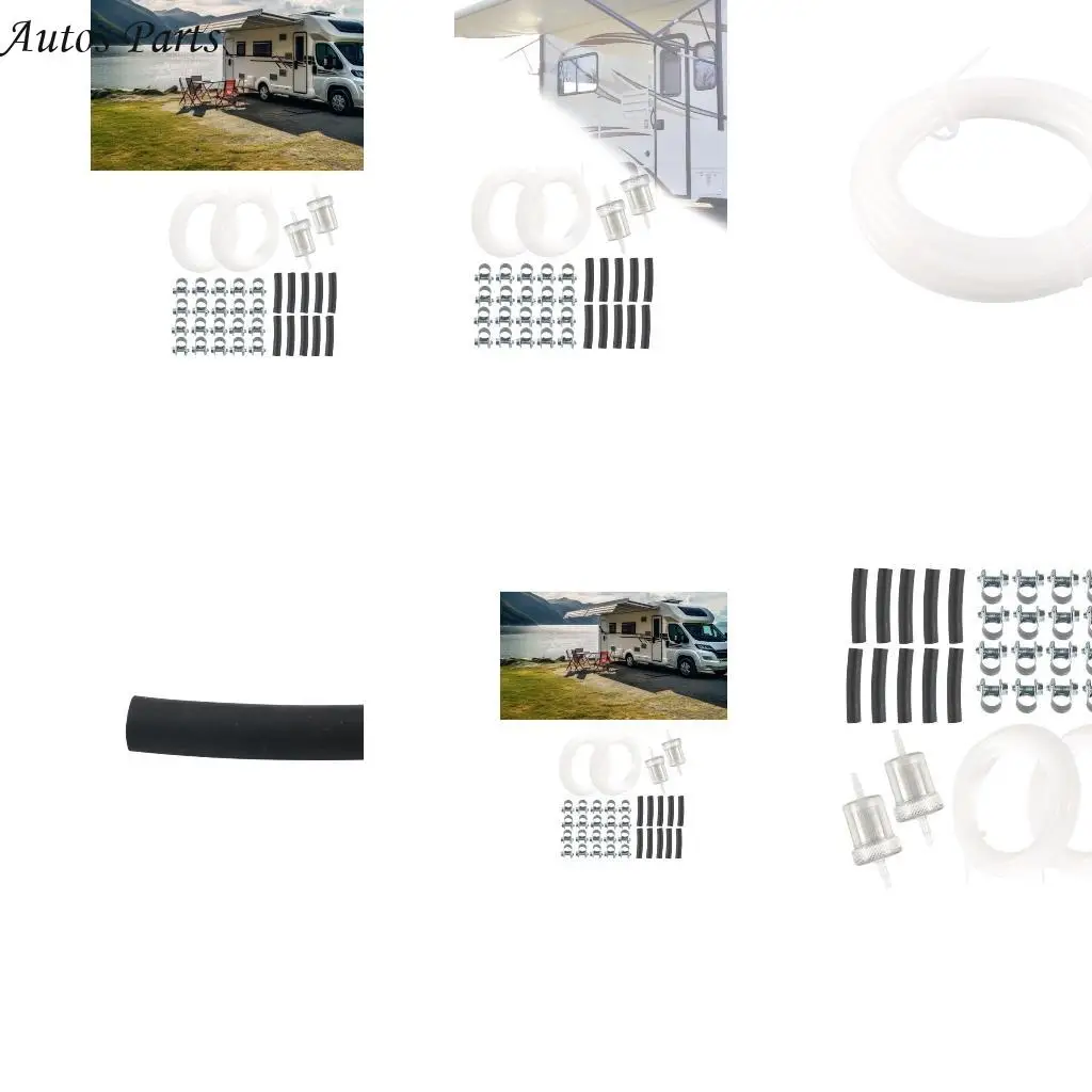 

57BA 2 sets Fuels Heater Line Kits 4M with Filters & Hose Clips Temperature Resistant for Efficient Heating Systems