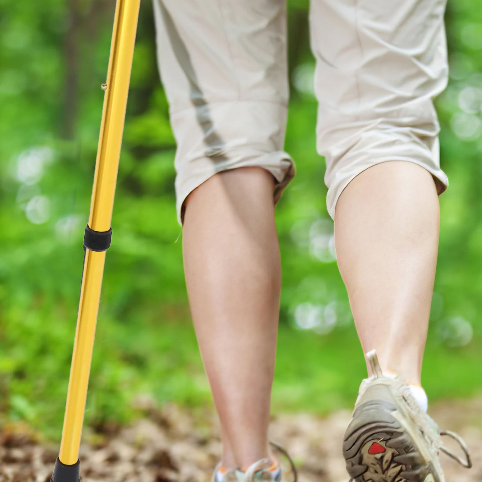 

Telescopic Walking Cane Aluminum Alloy Adjustable Height Anti Slip Elderly Hiking Stick Portable Folding Crutches For Seniors