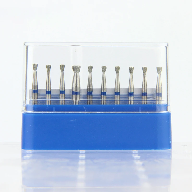 10pcs/Lot Dental Drill Inverted Conical SI-48 Diamond Burs Dental Supplies for Dentists Blue Rings Dentistry Grinding Materials