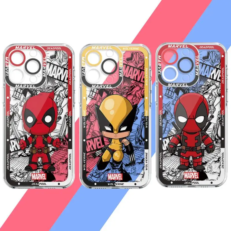 Marvel Deadpool Wolverine Cute Phone Case for Redmi Note 13 12 Pro Plus 5G 12S 11 Pro 10 9S 11S 9 10S 12 4G Soft Back Copa