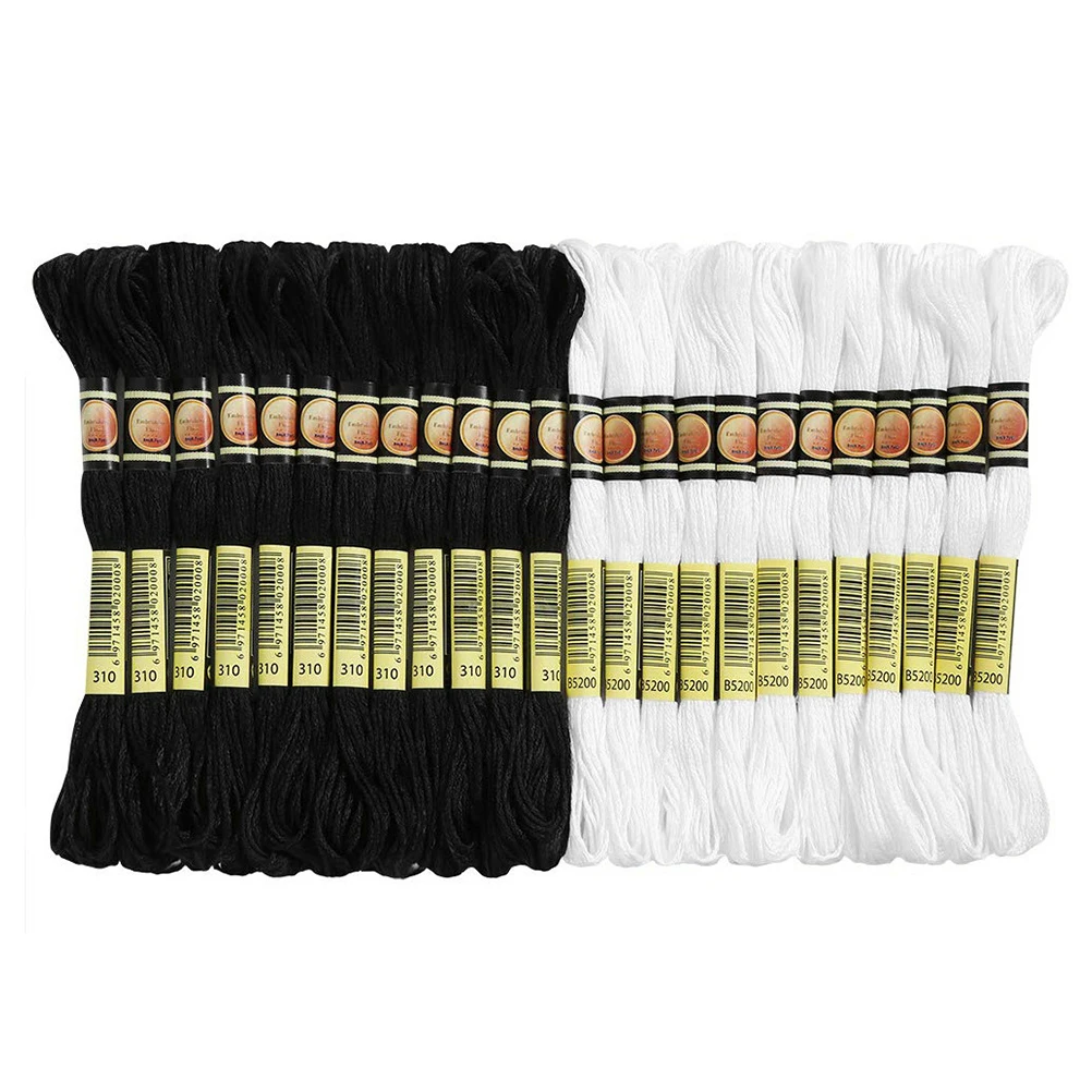 

48pcs Embroidery Thread Sewing Kit Bright Color Non Fading Firm Perfect for DIY Projects Garments Stitching Bedsheets Handmade