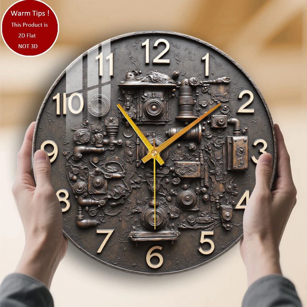 

Настенные часы из закаленного стекла в стиле стимпанк, механические часы с механизмом, подходящие для декора стен или настольного дисплея в любом месте